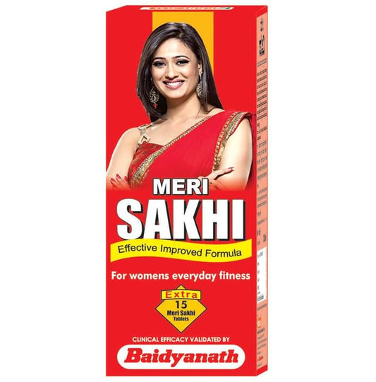 Baidyanath (Nagpur) Meri Sakhi Liquid with Extra 15 Meri Sakhi Tablet - Classic Derma