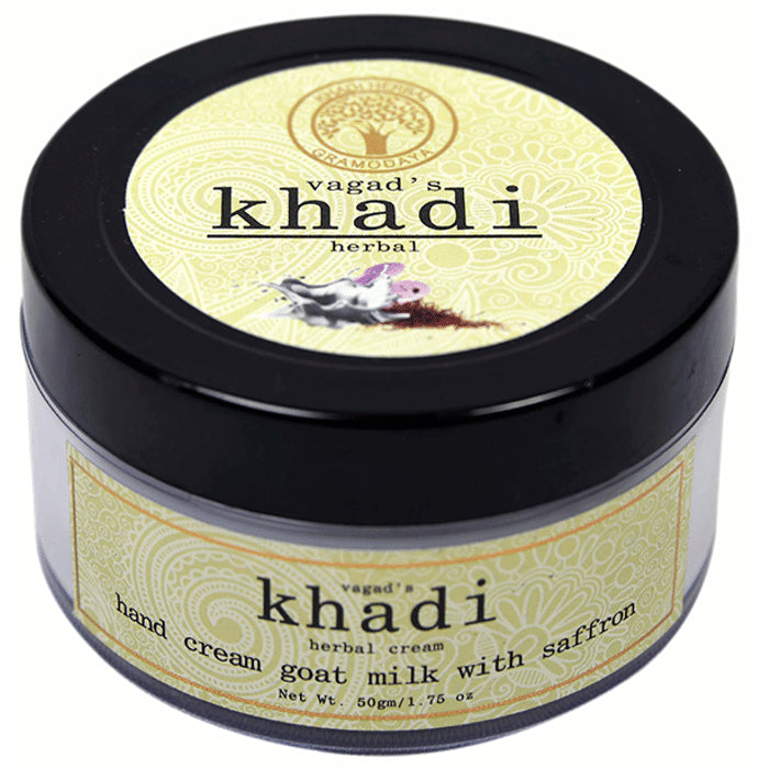 Vagad's Khadi Herbal Goat Milk with Saffron Hand Cream - Classic Derma