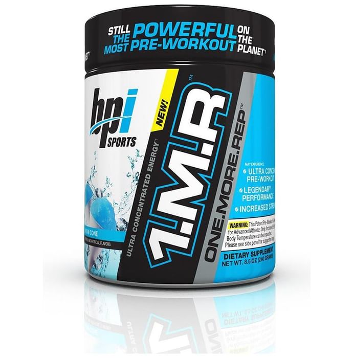 BPI Sports 1MR One More Rep Ultra Concentrated Energy Supplement Powder Snow Cone - Classic Derma