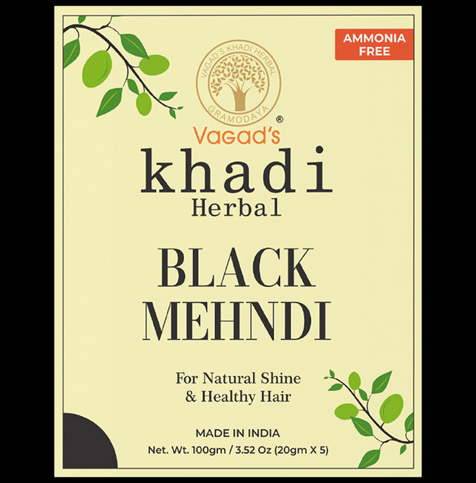 Vagad's Khadi Herbal Mehndi Powder Black - Classic Derma