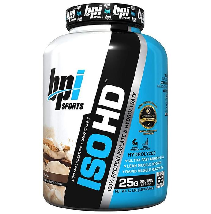 BPI Sports ISO HD 100% Whey Protein Isolate & Hydrolysate S’mores - Classic Derma