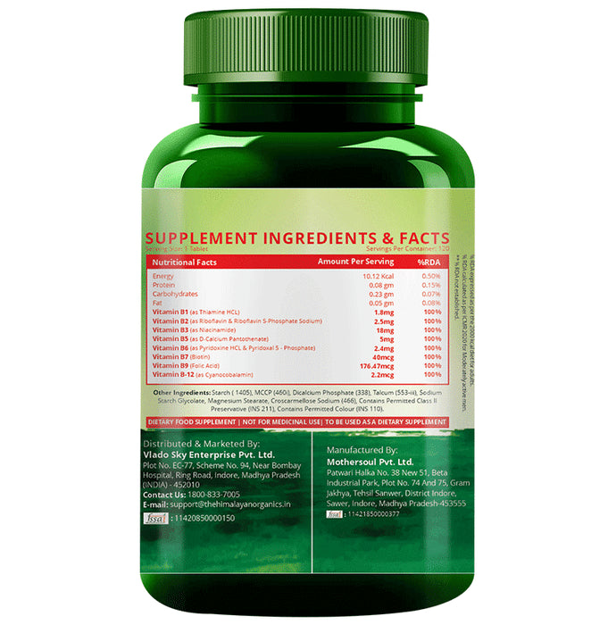 Himalayan Organics B-Complex for Energy & Brain Health | Veg Tablet