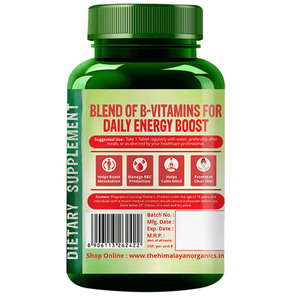 Himalayan Organics B-Complex for Energy & Brain Health | Veg Tablet
