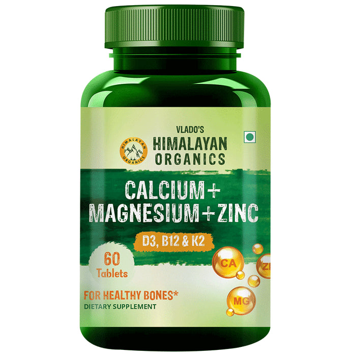 Himalayan Organics Calcium Magnesium Zinc Vitamin D3 & B12 Tablet - Classic Derma