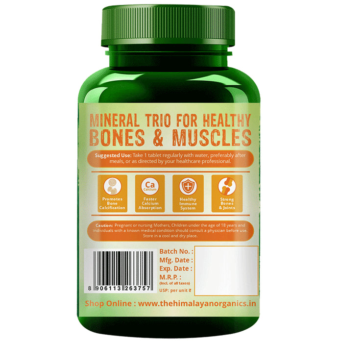 Himalayan Organics Calcium Magnesium Zinc Vitamin D3 & B12 Tablet