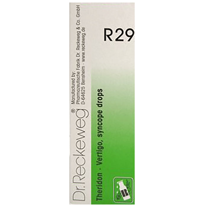 Dr. Reckeweg R29 Vertigo And Syncope Drop - Classic Derma