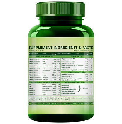 Himalayan Organics Immunity Multivitamin with Probiotics for Digestion & Gut Health | Veg Tablet