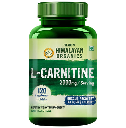 Himalayan Organics L-Carnitine 2000mg for Weight Management, Muscle Recovery & Energy | Veg Tablet - Classic Derma