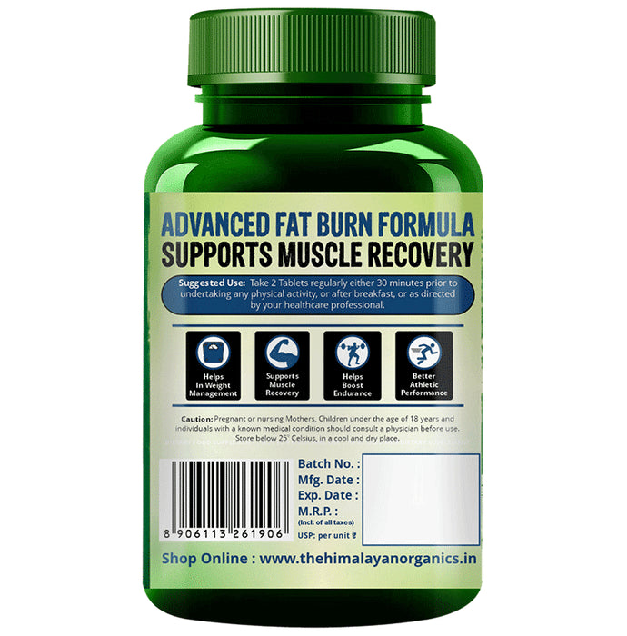 Himalayan Organics L-Carnitine 2000mg for Weight Management, Muscle Recovery & Energy | Veg Tablet