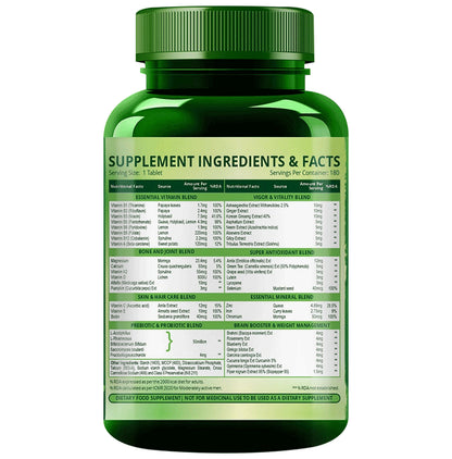 Himalayan Organics Multivitamin with Probiotics for Energy & Digestion | Tablet