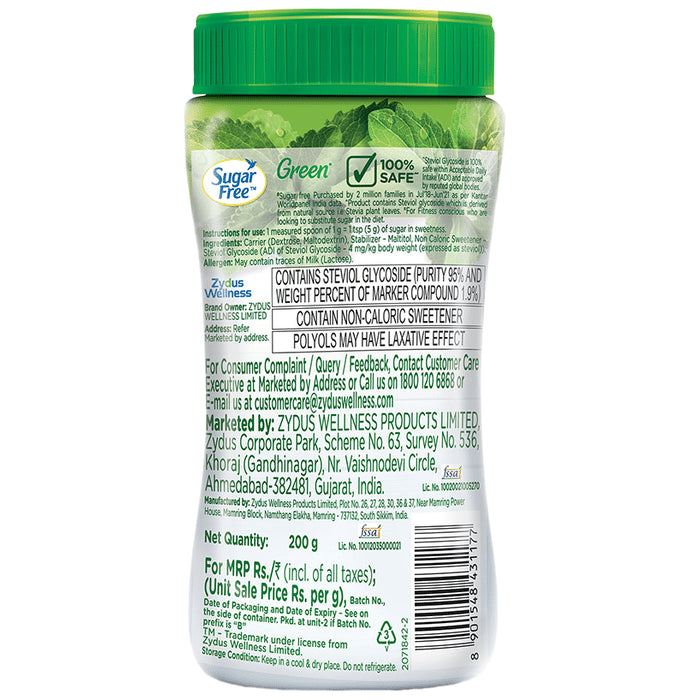 Sugar Free Green Stevia Sweetener Powder