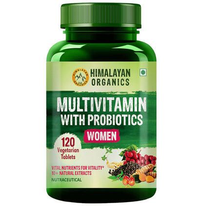 Himalayan Organics Multivitamin with Probiotics for Women | Veg Tablet for Skin, Digestion, Energy & Gut Health for Women - Classic Derma