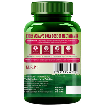 Himalayan Organics Multivitamin with Probiotics for Women | Veg Tablet for Skin, Digestion, Energy & Gut Health for Women