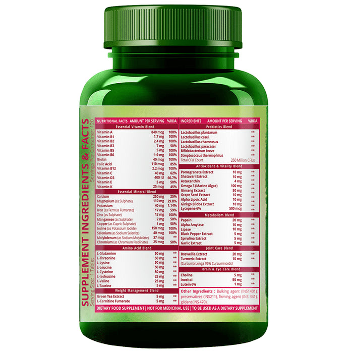 Himalayan Organics Multivitamin with Probiotics for Women | Veg Tablet for Skin, Digestion, Energy & Gut Health for Women