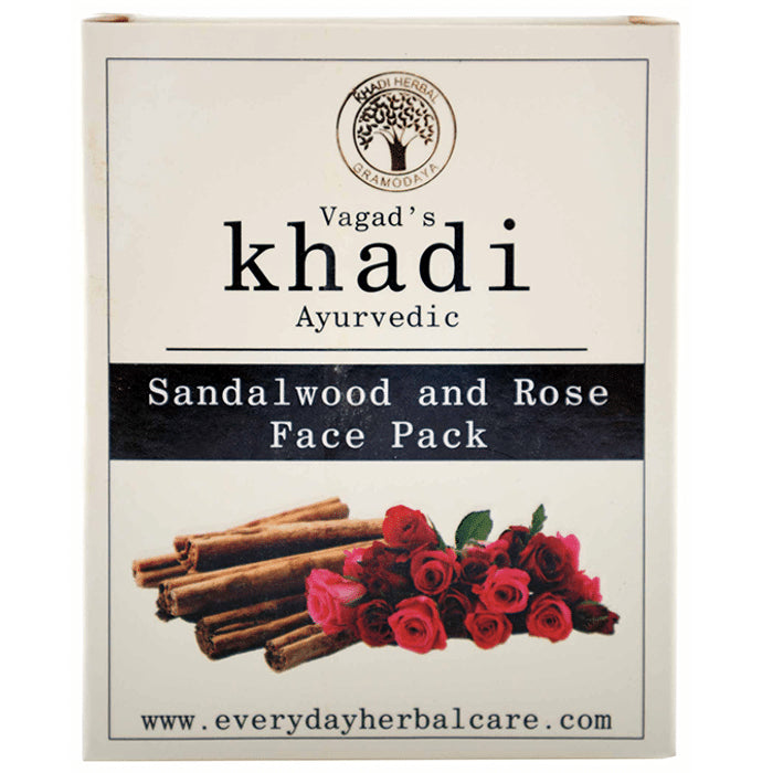 Vagad's Khadi Sandalwood and Rose Face Pack Powder - Classic Derma