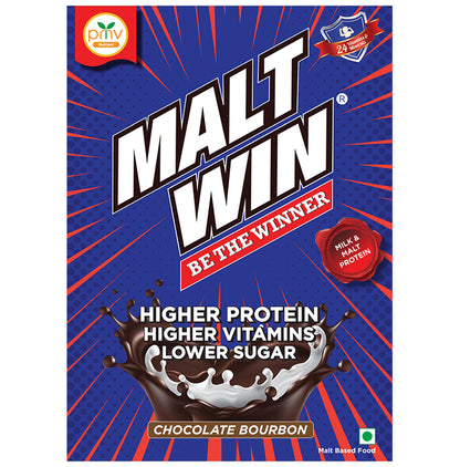 Maltwin Drink for Kids - 100% Barley Malt & Milk for Growth & Immunity Powder Chocolate Bourbon - Classic Derma