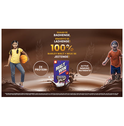 Maltwin Drink for Kids - 100% Barley Malt & Milk for Growth & Immunity Powder Chocolate Bourbon