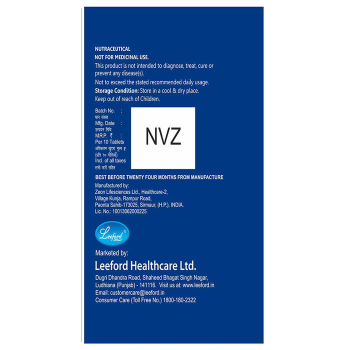 Leeford Glutiford with Glutathione, Vitamins, ALA and Grape Seed Extract | For Skin & Antioxidant Support | Tablet