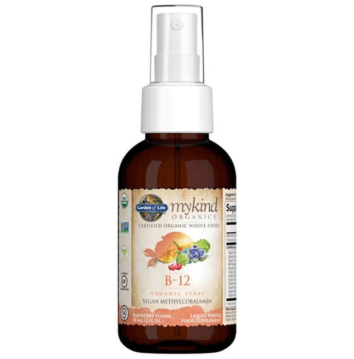 Garden of Life Mykind B-12 (Vegan Methycobalamin) | Organic Spray for Energy, Metabolism & Heart