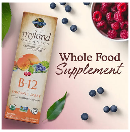 Garden of Life Mykind B-12 (Vegan Methycobalamin) | Organic Spray for Energy, Metabolism & Heart