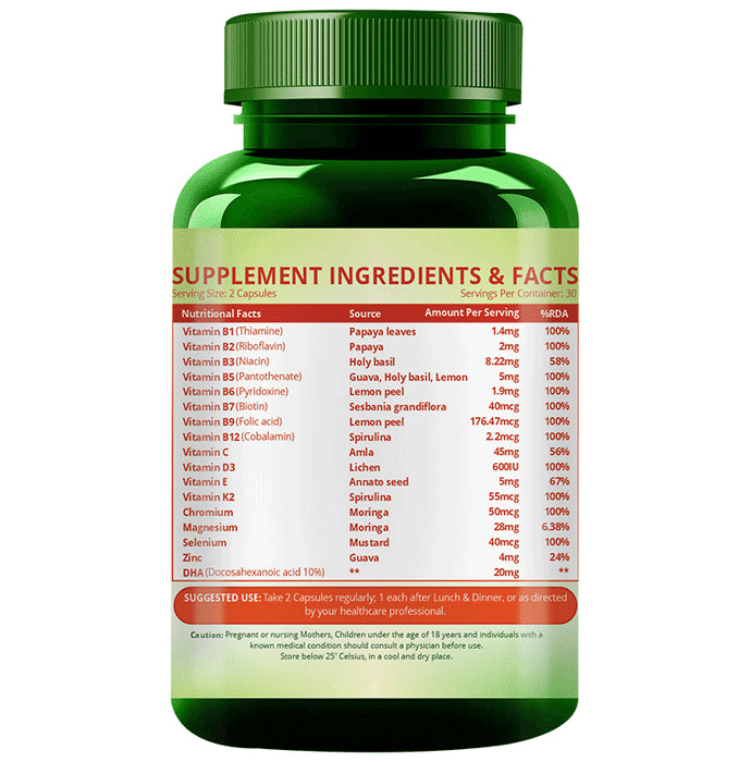 Himalayan Organics Plant Based Multivitamin Omega 3 Vegetarian Capsule