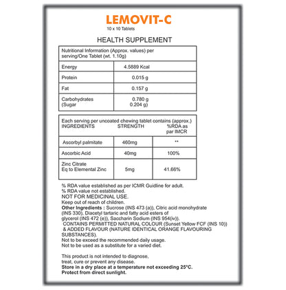 Lemovit-C Chewable Tablet