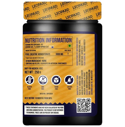 Leopard Nutrition 100% Pure Creatine Unflavoured