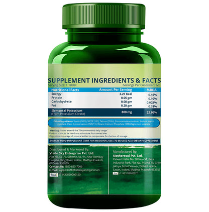 Himalayan Organics Potassium Citrate 800mg | Controls Uric Acid Formation | Tablet