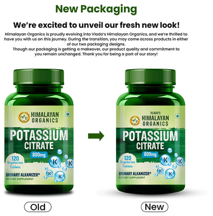 Himalayan Organics Potassium Citrate 800mg | Controls Uric Acid Formation | Tablet