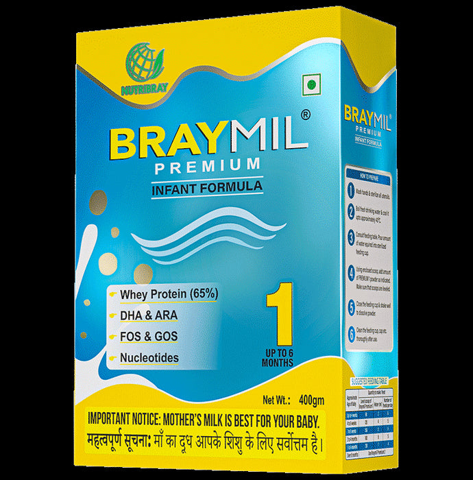 Braymil Premium Infant Formula 1 for Up to 6 Months Powder - Classic Derma