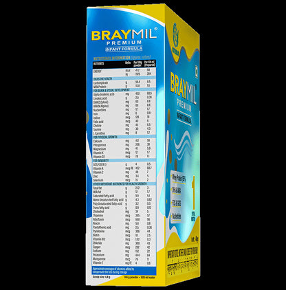 Braymil Premium Infant Formula 1 for Up to 6 Months Powder