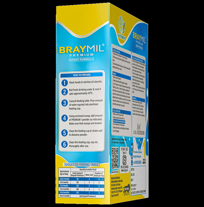 Braymil Premium Infant Formula 1 for Up to 6 Months Powder