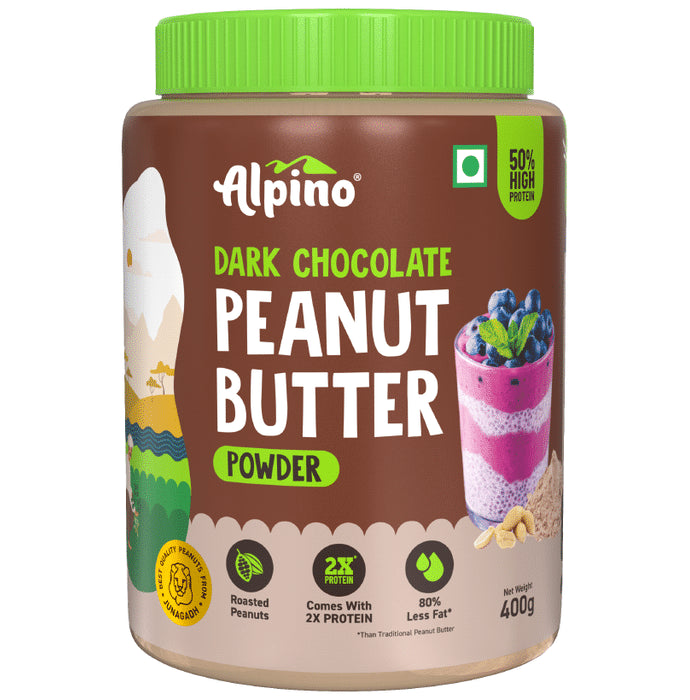 Alpino Peanut Butter Powder Dark Chocolate - Classic Derma