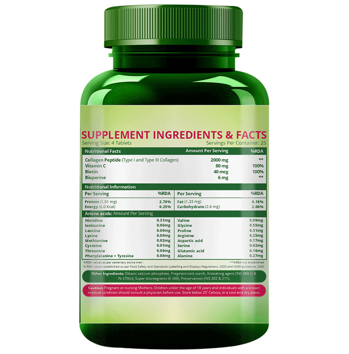 Himalayan Organics Vegan Collagen Vegetarian Tablet