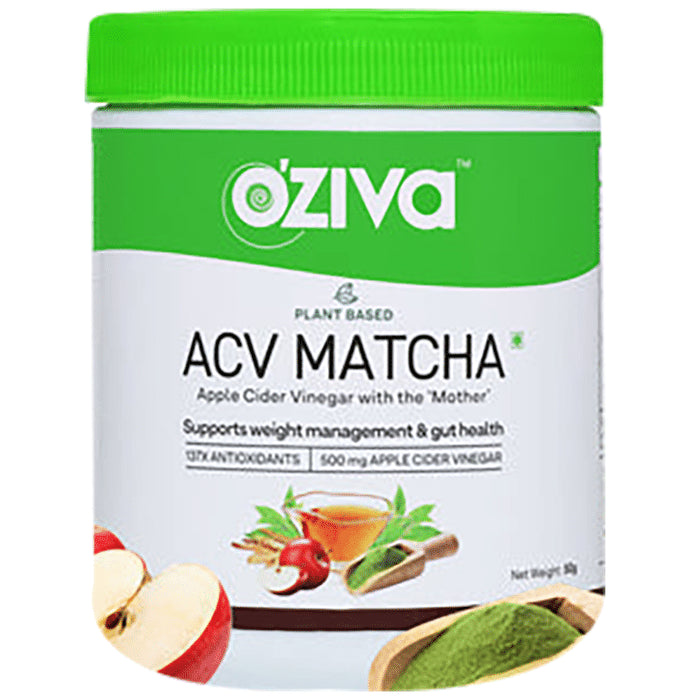 Oziva Plant Based Acv Matcha Powder for Weight Management & Gut Health - Classic Derma