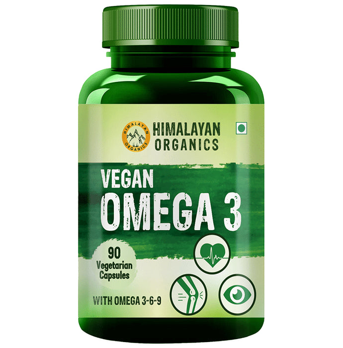 Himalayan Organics Vegan Omega 3-6-9 | Vegetarian Capsule for Eyes, Joints & Heart - Classic Derma