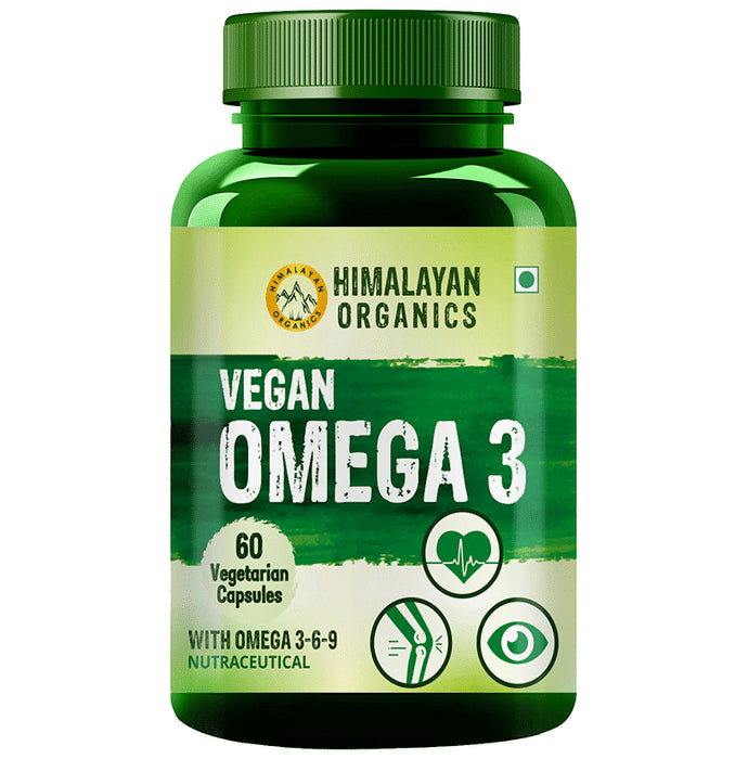 Himalayan Organics Vegan Omega 3-6-9 | Vegetarian Capsule for Eyes, Joints & Heart - Classic Derma