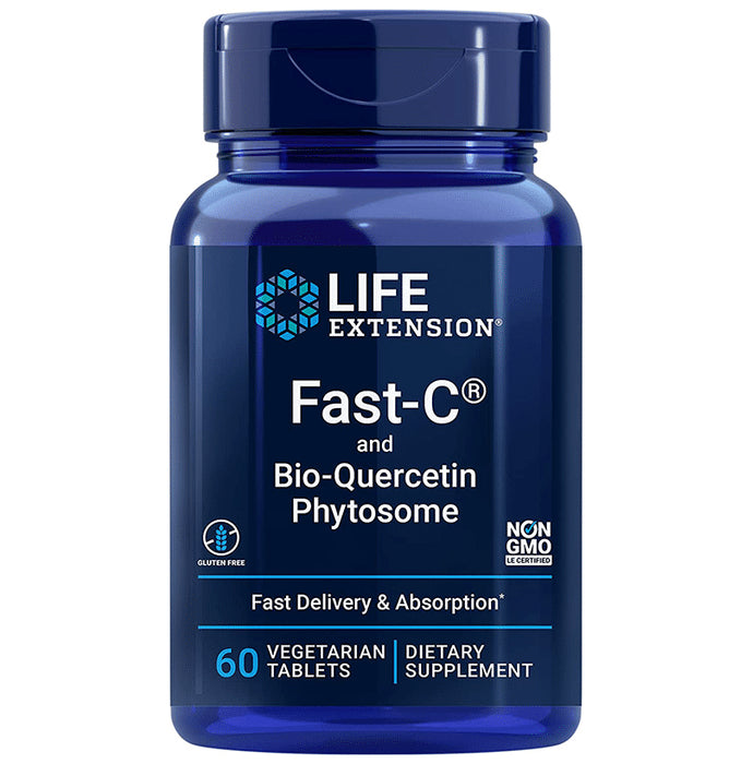 Life Extension Fast-C and Bio-Quercetin Phytosome Vegetarian Tablet - Classic Derma