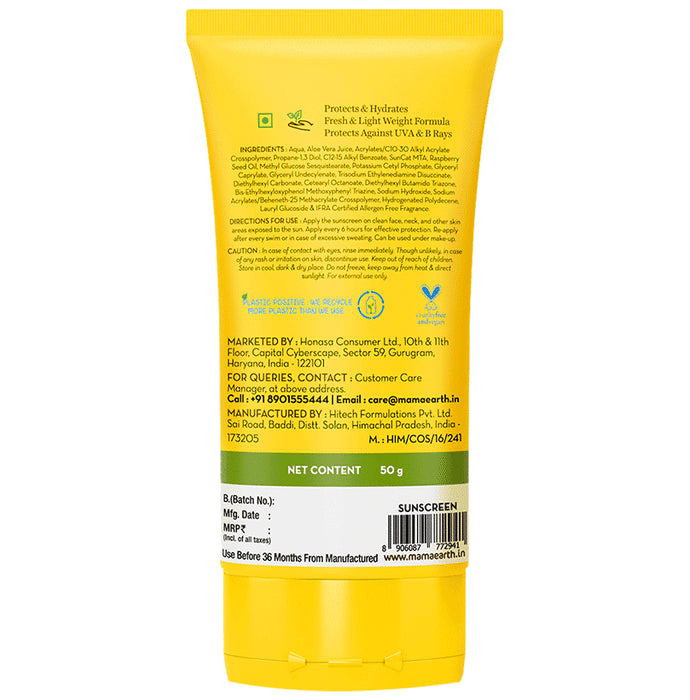 Mamaearth Indian Sunscreen | Paraben & Silicon Free | Hydragel SPF 50