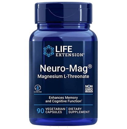 Life Extension Neuro-Mag Vegetarian Capsule | Enhances Memory & Cognitive Functions - Classic Derma