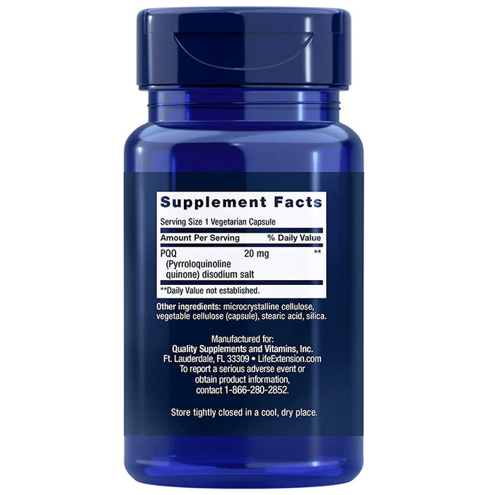 Life Extension Pqq 20mg Vegetarian Capsule