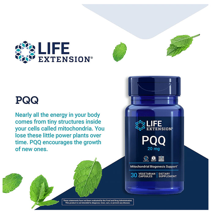 Life Extension Pqq 20mg Vegetarian Capsule