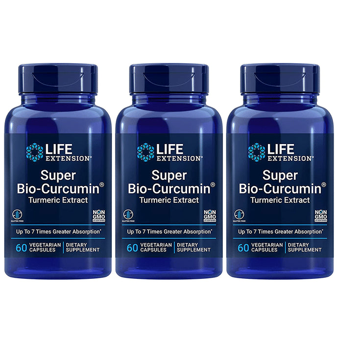 Life Extension Super Bio-Curcumin (60 Vegetarian Capsules Each) - Classic Derma