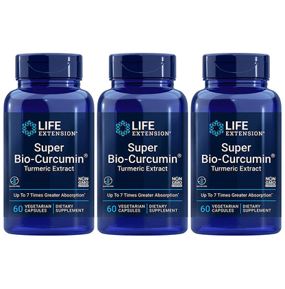 Life Extension Super Bio-Curcumin (60 Vegetarian Capsules Each) - Classic Derma