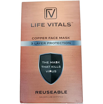 Life Vitals 3 Layer Protection Copper Face Mask - Classic Derma