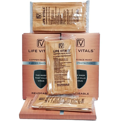 Life Vitals 3 Layer Protection Copper Face Mask