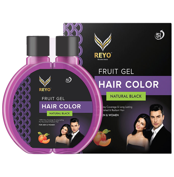 Reyo Fruit Gel Hair Colour Natural Black - Classic Derma
