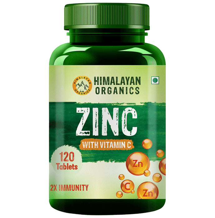 Himalayan Organics Zinc with Vitamin C Tablet for Skin Health, Immunity & Antioxidant Support - Classic Derma