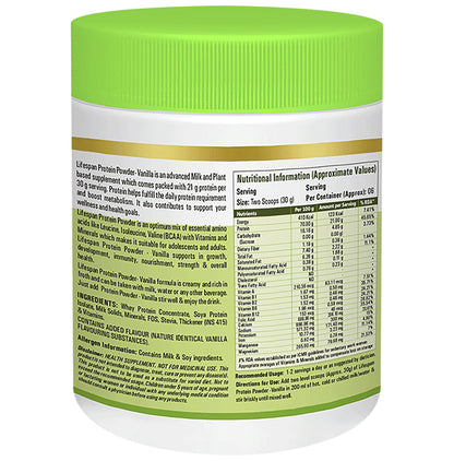 Lifespan Protein Powder | Plant Based Pea|Multivitamin| Vanilla