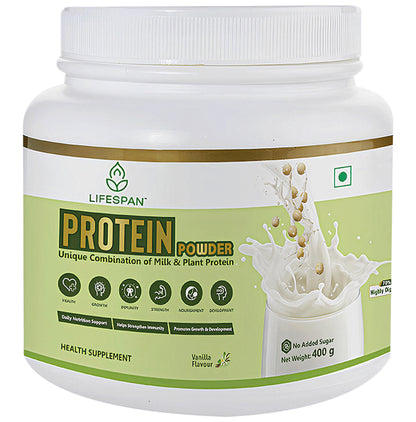 Lifespan Protein Powder | Plant Based Pea|Multivitamin| Vanilla - Classic Derma